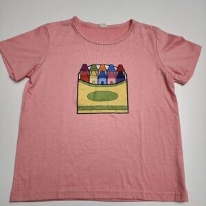 Girls Crayons Crayola Pink T-shirt Size 6-7